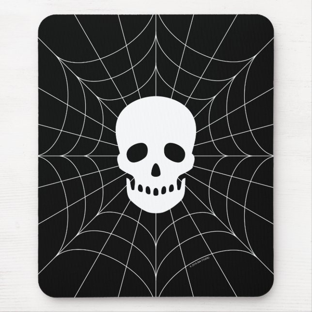 Spiderweb Skull Mouse Pad (Front)