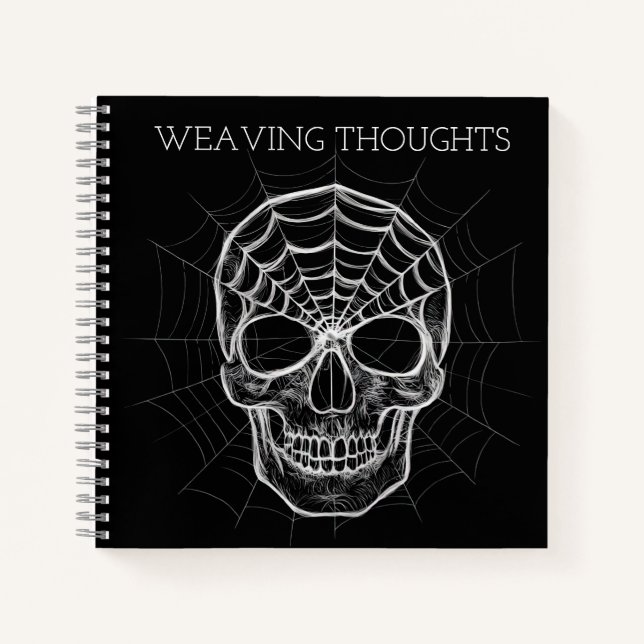 Spiderweb Skull Notebook (Front)