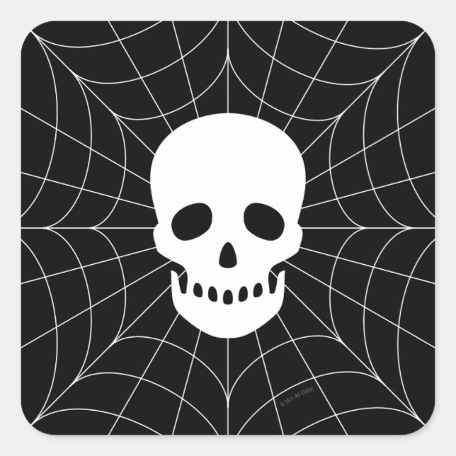 Spiderweb Skull Sticker (Front)