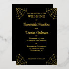 Spiderwebs Black and Gold Gothic Wedding