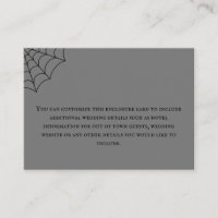 Spiderwebs Black and Grey Gothic Wedding