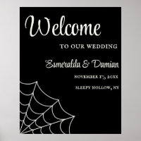 Spiderwebs Black and White Gothic Wedding
