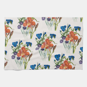 Spiderwort and Daylily Kitchen Towel