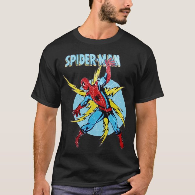 Spidey 70'S Uk 	 Tribute Distressed T-Shirt (Front)
