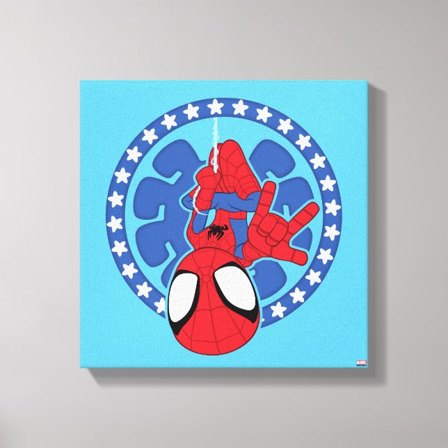 Spidey Americana Spider Icon Canvas Print (Front)