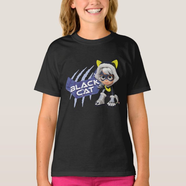 Spidey and his Amazing Friends Black Cat T-Shirt (Front)