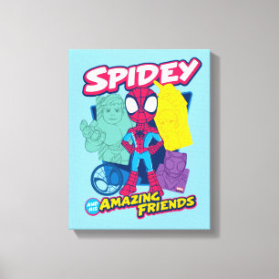 Spidey and his Amazing Friends Color Collage Canvas Print