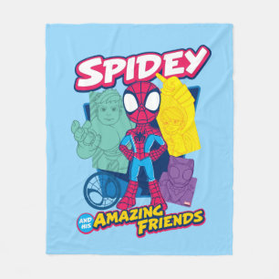 Spidey and his Amazing Friends Colour Collage Fleece Blanket