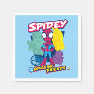 Spidey and his Amazing Friends Colour Collage Napkin