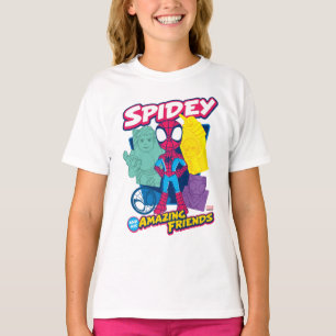 Spidey and his Amazing Friends Colour Collage T-Shirt
