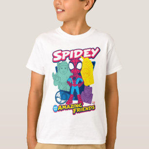 Spidey and his Amazing Friends Colour Collage T-Shirt