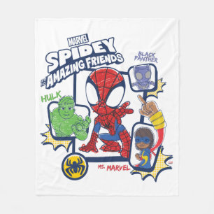 Spidey and his Amazing Friends Crayon Graphic Fleece Blanket