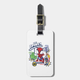 Spidey and his Amazing Friends Crayon Graphic Luggage Tag