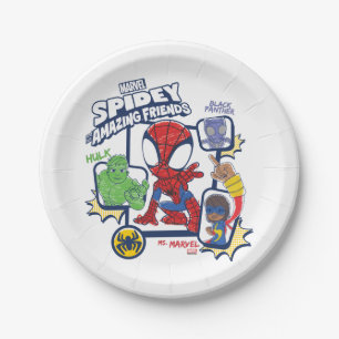 Spidey and his Amazing Friends Crayon Graphic Paper Plate