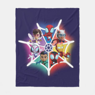 Spidey and his Amazing Friends Glowing Web Graphic Fleece Blanket