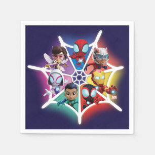Spidey and his Amazing Friends Glowing Web Graphic Napkin