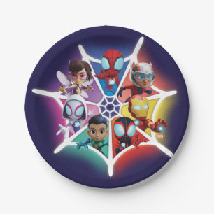 Spidey and his Amazing Friends Glowing Web Graphic Paper Plate