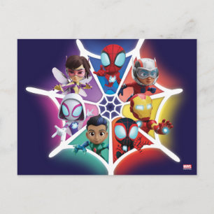 Spidey and his Amazing Friends Glowing Web Graphic Postcard