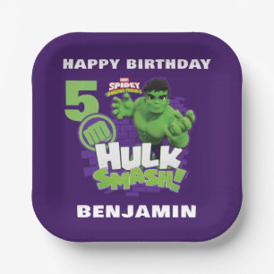 Spidey and His Amazing Friends Hulk Smash Birthday Paper Plate