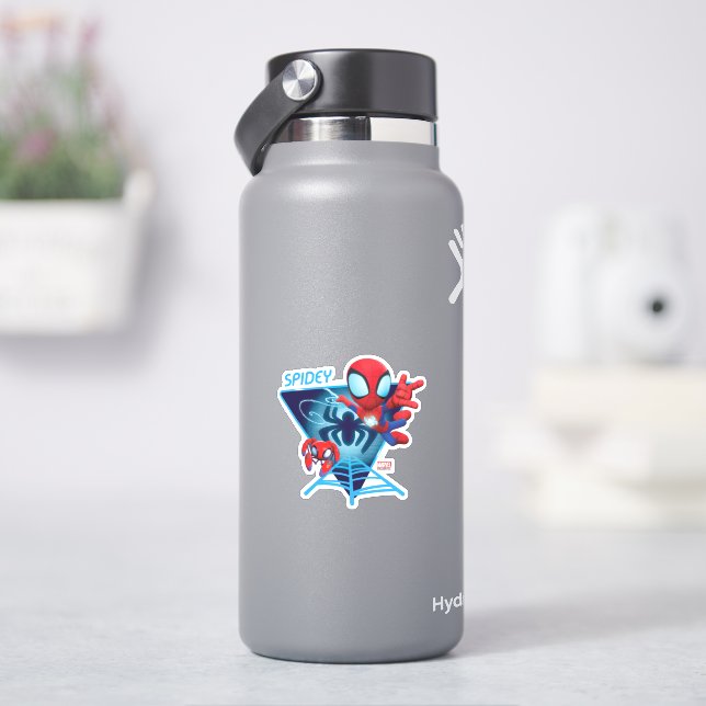 Spidey and TRACE-E Glow Webs Glow (HydroFlask)
