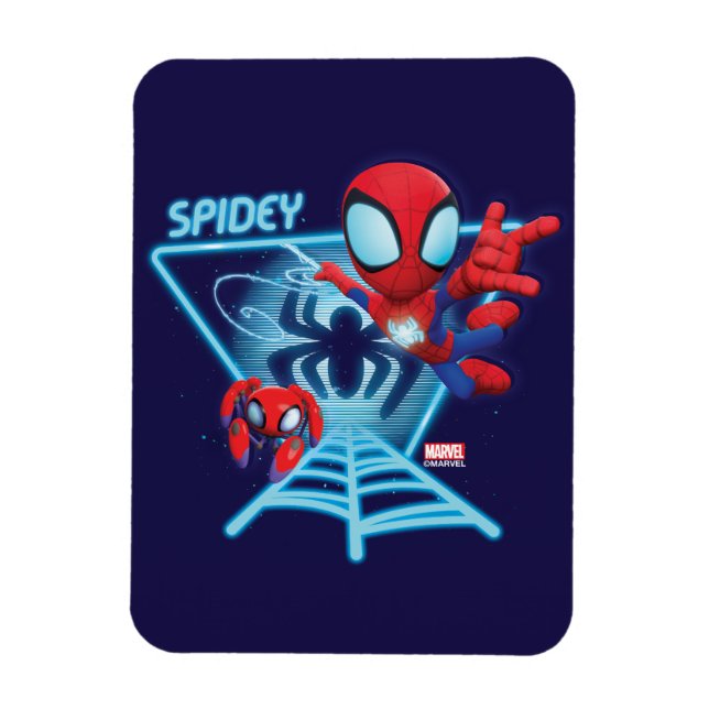 Spidey and TRACE-E Glow Webs Glow Magnet (Vertical)