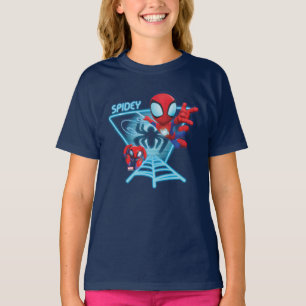 Spidey and TRACE-E Glow Webs Glow T-Shirt