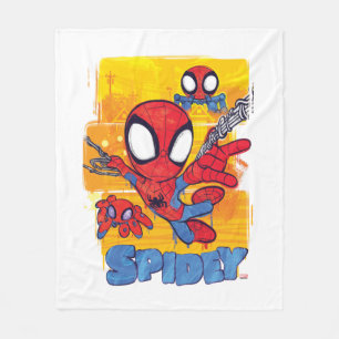 Spidey and TRACE-E Spidey Swing City Sketch Fleece Blanket