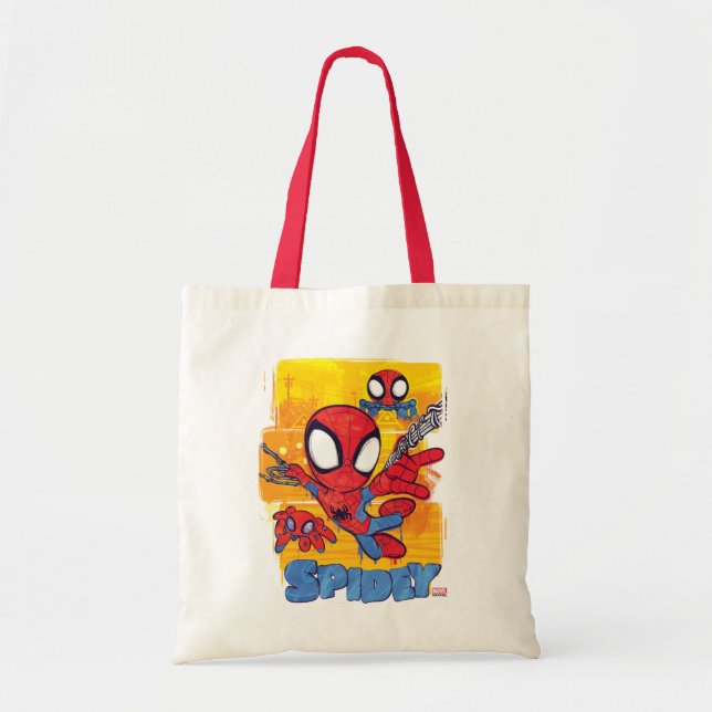 Spidey and TRACE-E Spidey Swing City Sketch Tote Bag (Front)