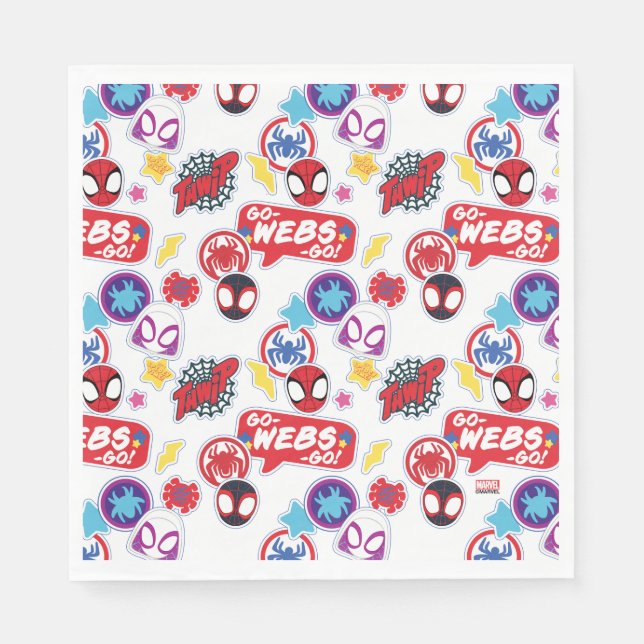 Spidey | Birthday Pattern Napkin (Front)