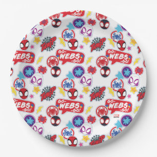 Spidey Birthday Pattern Paper Plate