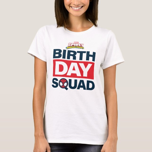 Spidey Birthday Squad T-Shirt (Front)
