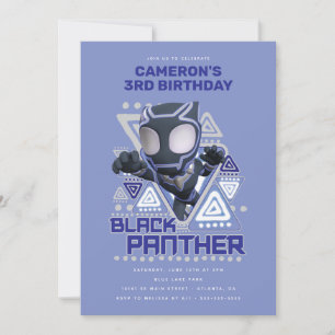 Spidey Black Panther Birthday Invitation