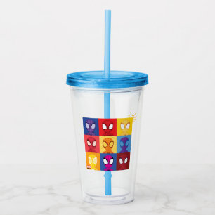 Spidey Colour Block Pattern Spidey-Sense Acrylic Tumbler