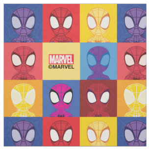 Spidey Colour Block Pattern Spidey-Sense Fabric
