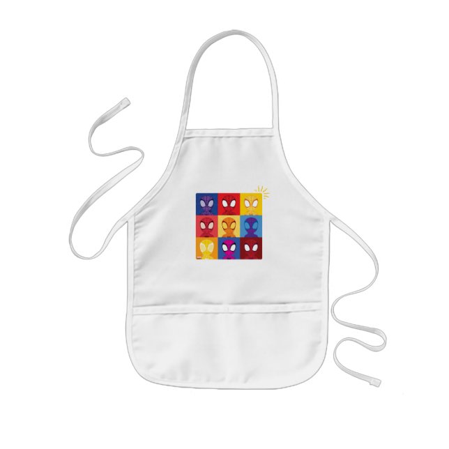 Spidey Colour Block Pattern Spidey-Sense Kids Apron (Front)
