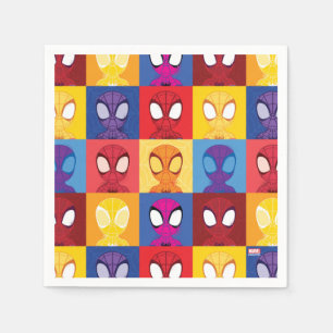 Spidey Colour Block Pattern Spidey-Sense Napkin