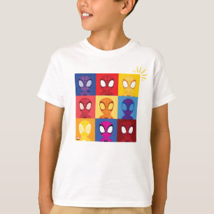 Spidey Colour Block Pattern Spidey-Sense T-Shirt