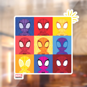 Spidey Colour Block Pattern Spidey-Sense Window Cling