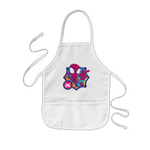 Spidey Comic-Style Web Graphic Kids Apron