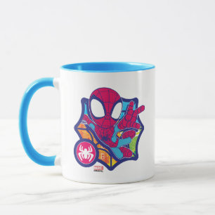 Spidey Comic-Style Web Graphic Mug