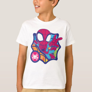 Spidey Comic-Style Web Graphic T-Shirt