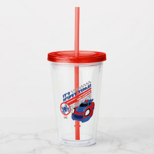 Spidey Driving His Web-Crawler Acrylic Tumbler