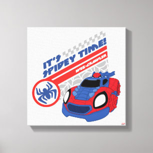Spidey Driving His Web-Crawler Canvas Print