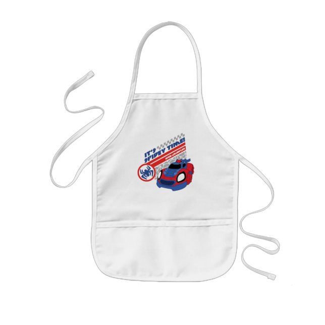 Spidey Driving His Web-Crawler Kids Apron (Front)