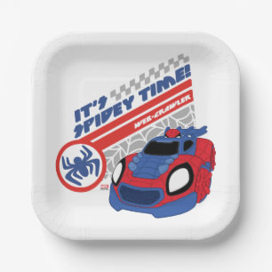 Spidey Driving His Web-Crawler Paper Plate