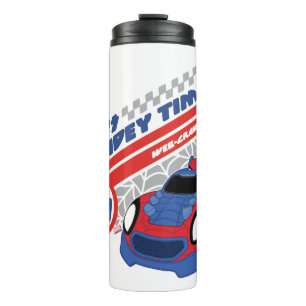 Spidey Driving His Web-Crawler Thermal Tumbler