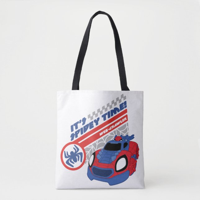 Spidey Driving His Web-Crawler Tote Bag (Front)