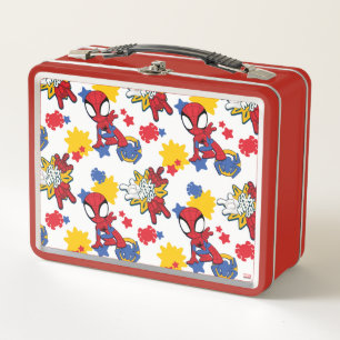 Spidey "Go-Webs,-Go!" Pattern Metal Lunch Box