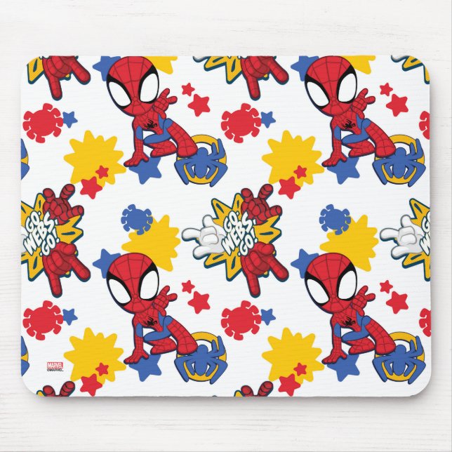 Spidey "Go-Webs,-Go!" Pattern Mouse Pad (Front)