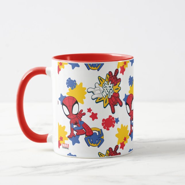 Spidey "Go-Webs,-Go!" Pattern Mug (Left)